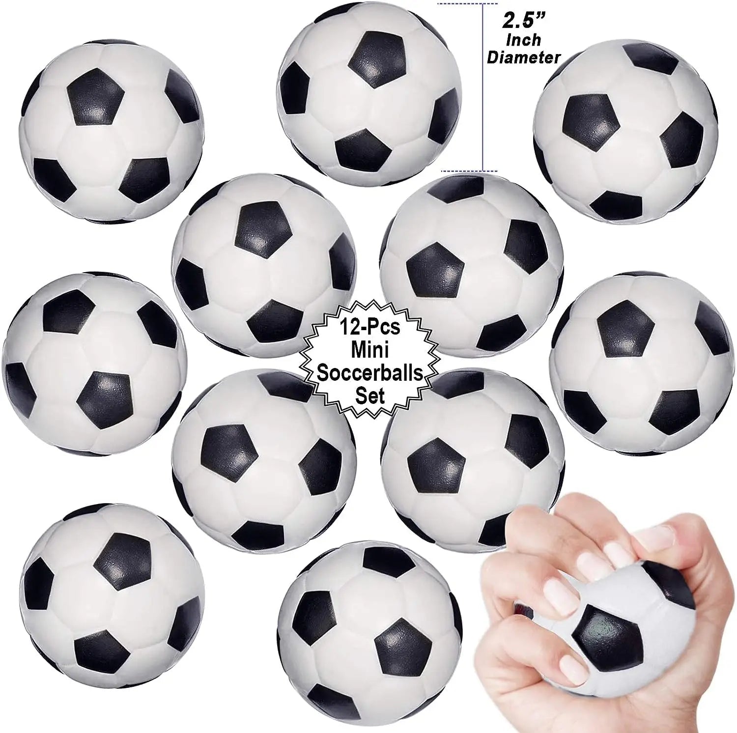 12Pcs Mini Soccer Stress Ball Foam Sports Stress Ball Bulk Soccer Party Favors Small Foam Soccer Ball for Kids Stress ReliefEstaliosFitEstaliosFit183651861;20260421;1776809341KHETN