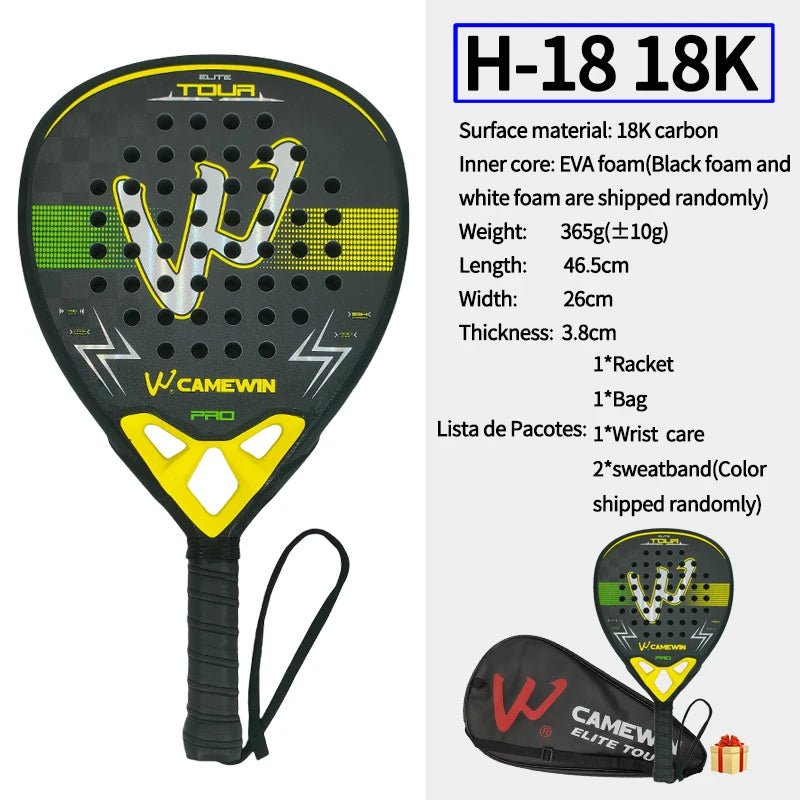 18K Carbon Fiber Padel Racket with EVA Memory FoamEstaliosFitEstaliosFit184216869;2026052;17776961336FLhk