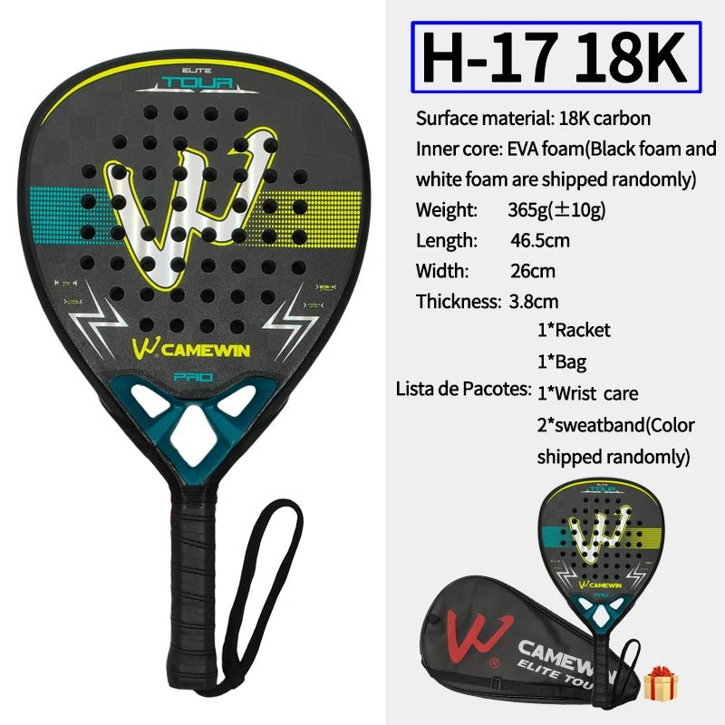 18K Carbon Fiber Padel Racket with EVA Memory Foam CoreEstaliosFitEstaliosFit184216883;2026052;1777696133rdOGe