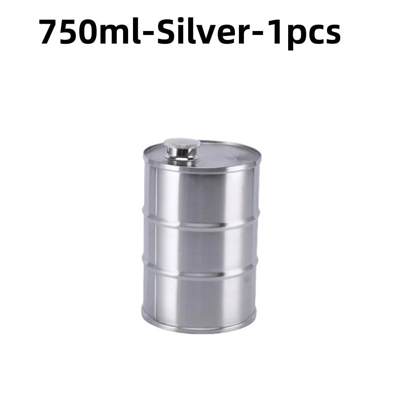1Pc 25oz Water Bottle Drums Whisky Portable Stainless Steel Hip FlaskEstaliosFitEstaliosFit183652339;20260421;17768093898xCGk