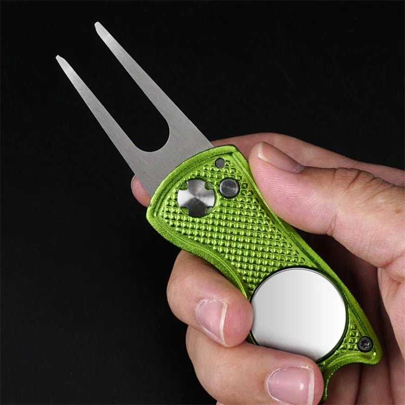 1pc Foldable Golf Divot Repair Tool With Golf Ball Tool Pitch Groove Cleaner Golf Accessories Putting Green Fork Training AidsEstaliosFitEstaliosFit183651810;20260421;1776809335tLfGx