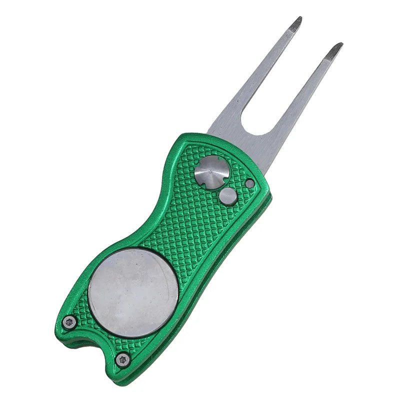 1pc Foldable Golf Divot Repair Tool with Golf Ball Tool Pitch Groove Cleaner Golf Accessories Putting Green Fork Training AidsEstaliosFitEstaliosFit183651739;20260421;177680932571ait