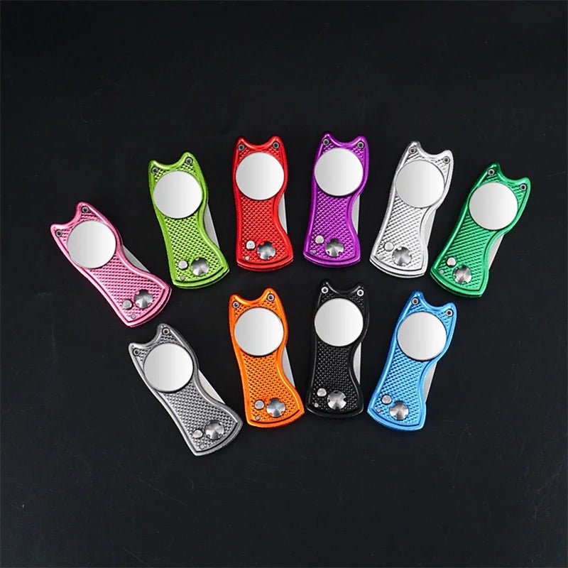 1pc Foldable Golf Divot Repair Tool with Golf Ball Tool Pitch Groove Cleaner Golf Accessories Putting Green Fork Training AidsEstaliosFitEstaliosFit183651730;20260421;1776809325gHEUN