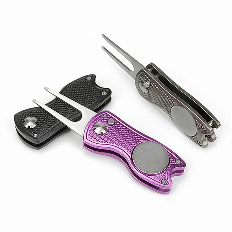 1pc Foldable Golf Divot Repair Tool with Golf Ball Tool Pitch Groove Cleaner Golf Accessories Putting Green Fork Training AidsEstaliosFitEstaliosFit183651730;20260421;1776809325gHEUN