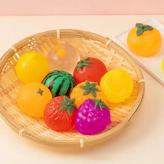 1pc Simulation Fruit Squeeze Toys Soft Squish Stretch Ball Sensory Stress Relief Squeezing Ball Stress Relief Toys for Kid Adult
