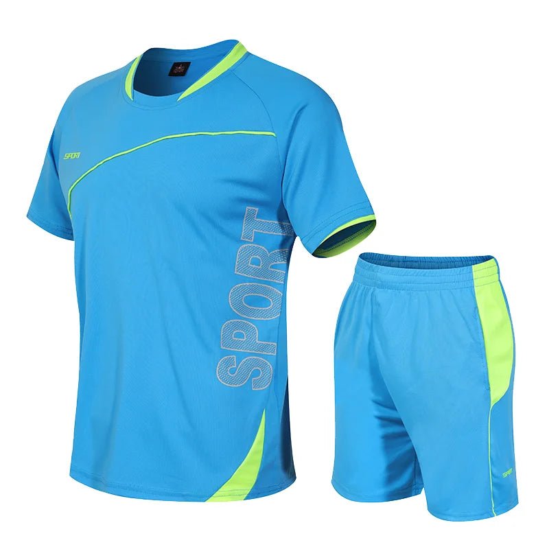 2 Pcs/Set Men's Tracksuit Gym Fitness badminton Sports Suit Clothes Running Jogging Sport Wear Exercise Workout set sportswearEstaliosFitEstaliosFit184449386;2026057;1778180381elPvH