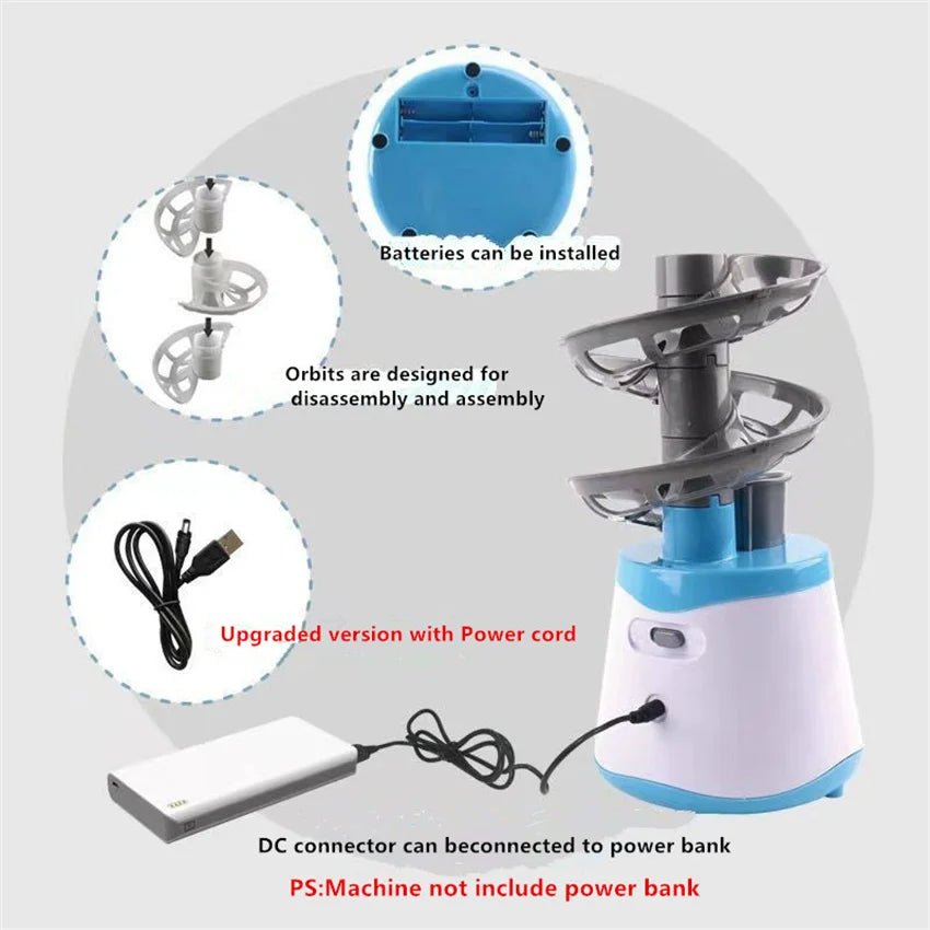 2024 Up - graded Portable Table Tennis Ball Pitcher Dual Power Supply Version Ping Pong Ball Robot Pitching Machine For TrainersEstaliosFitEstaliosFit183651984;20260421;1776809351Krs44