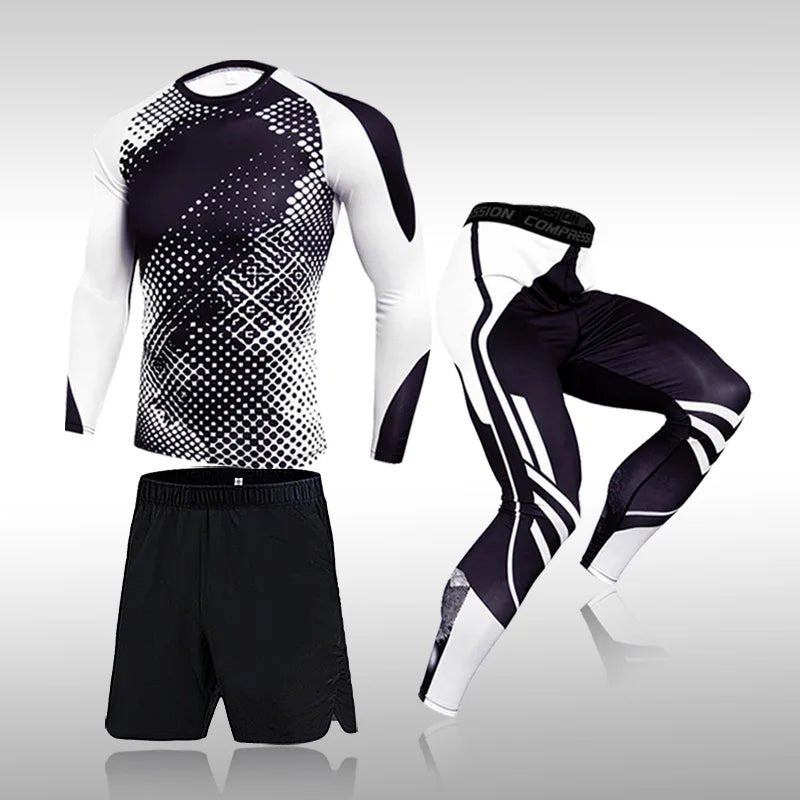 3 Pcs Set Men's Workout Sports Suit Gym Fitness Compression Clothes Running Jogging Sport Wear Exercise Rashguard MenEstaliosFitEstaliosFit184449090;2026057;1778180367GLydM