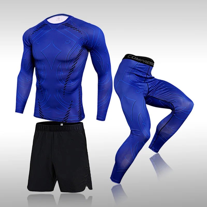 3 Pcs Set Men's Workout Sports Suit Gym Fitness Compression Clothes Running Jogging Sport Wear Exercise Rashguard MenEstaliosFitEstaliosFit184449092;2026057;1778180367JNoDt