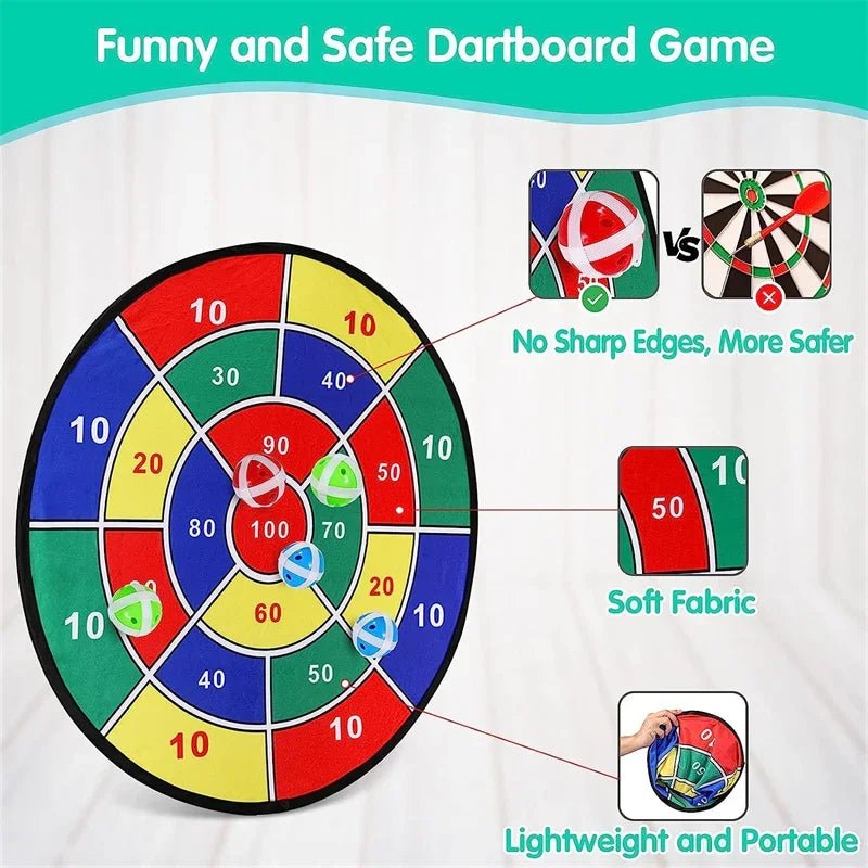 66CM Large Dart Board Kids Dart Board with Sticky Balls Boys Toys Indoor Sport Outdoor Fun Family Party Play Game ToysEstaliosFitEstaliosFit183651608;20260421;17768092527DKxQ