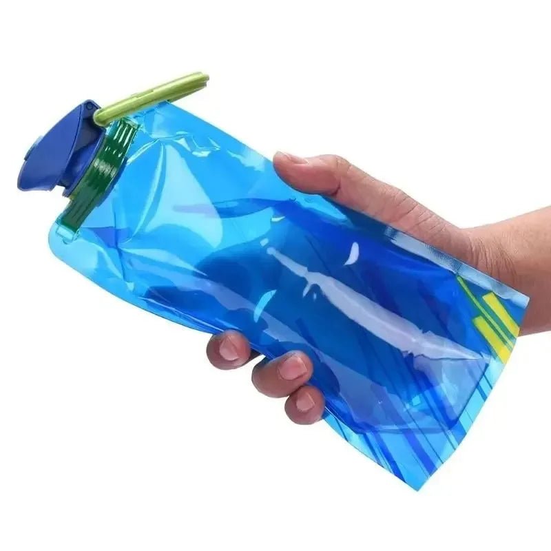 700ml Foldable Water Bottles Flexible Reusable Travel&Camping Water Bottle Water Pouch Soft Flask Water Bag With Carabiner ClipEstaliosFitEstaliosFit183652375;20260421;1776809389YnR81