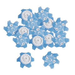 14Pcs Golf Shoe Spikes Durable Golf Shoe Replacements TPU for Women Men Fast Rotating Spikes Short Teeth with Holes Blue White