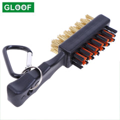 1pcs  Golf Club Brush Groove Cleaner Dual Sided Tools Portable Metal Lightweight Nylon Accessories for Iron Balls Shoes New Gift