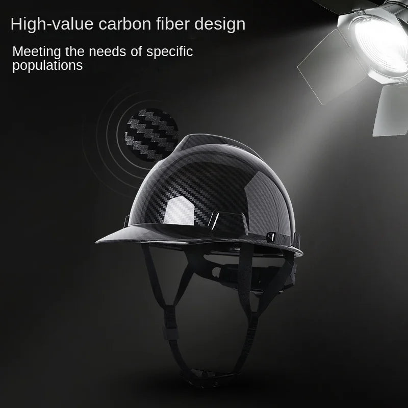 Lightweight Carbon Fiber Safety Helmet with Vents