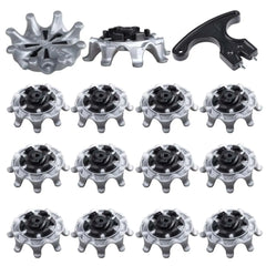 14pcs Golf Shoe Spikes Replacements Outdoor Training Parts Golf Shoe Spikes Stinger Screw Easy Install Golf Cleats Grey Black