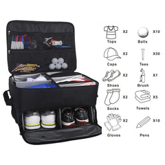 Golf Trunk Organizer Waterproof Car Golf Shoes Bag With Large Golf Storage Box For Shoes Balls Tees Clothes Gloves Accessories