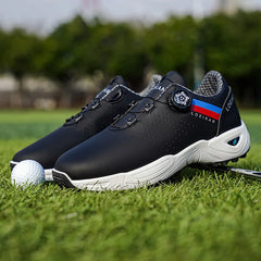 LOEIKAN Men's Golf Shoes | Quick-Button Closure | Non-Slip Spikeless Golf Sneakers