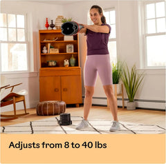 Adjustable 40lb Kettlebell & Dumbbell Set – Home Gym Fitness