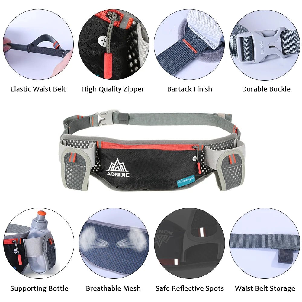 AONIJIE Running Hydration Waist Pack With Two Water Bottle 170ml Bag Belt Bottle Phone Holder Waterproof JoggingEstaliosFitEstaliosFit183652382;20260421;1776809384Q7Zfb