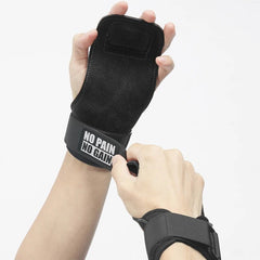Cowhide Leather Gym Grip Gloves – Anti-Slip Palm Protection for Weightlifting & Crossfit