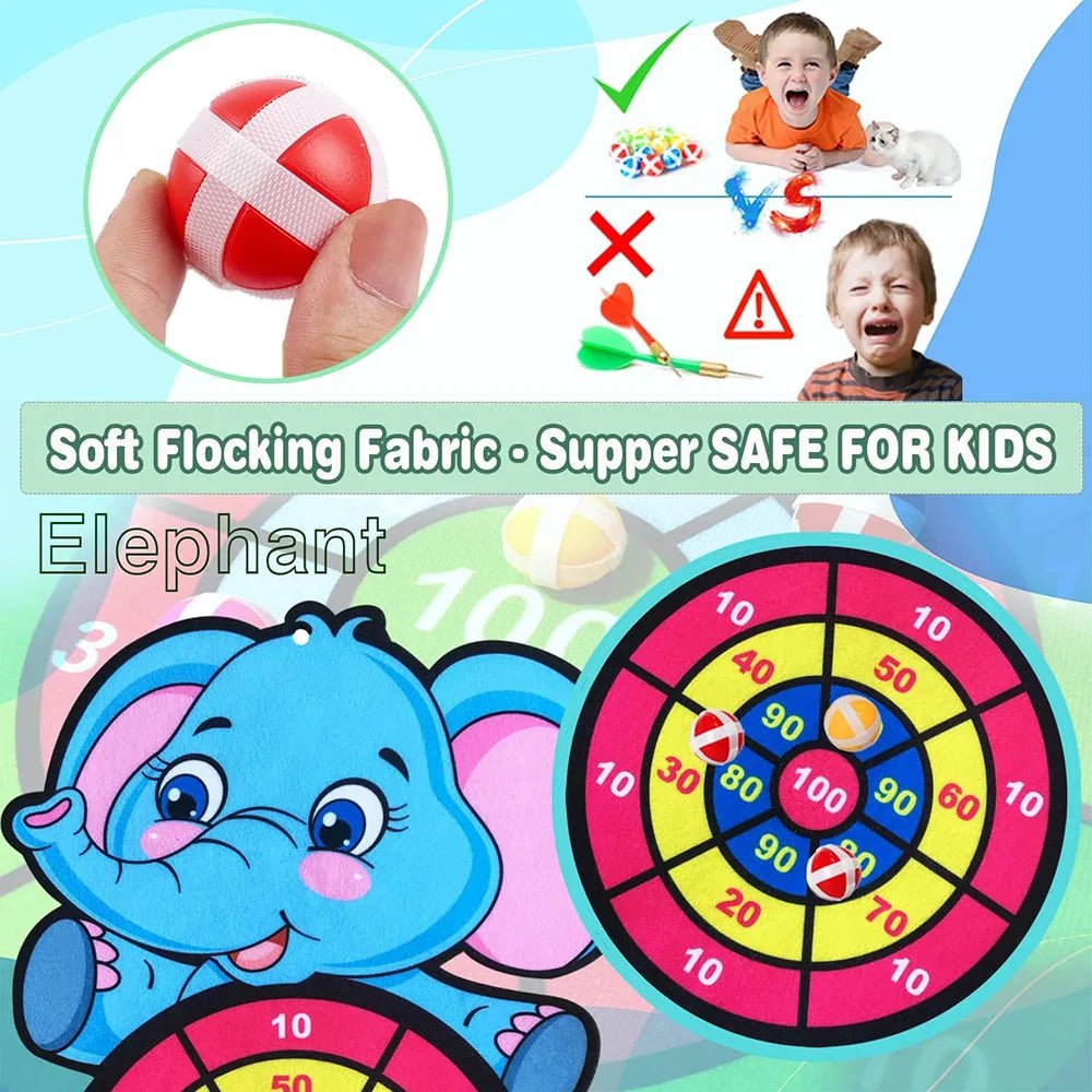 Dart Board for Kids with 3 Sticky Balls Indoor Outdoor Sport Party Games Cartoon Animal Dart Board Toys Christmas GiftEstaliosFitEstaliosFit183651599;20260421;1776809251KrAUN