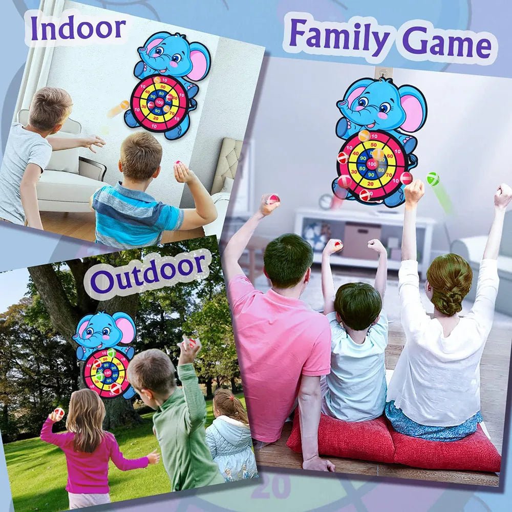Dart Board for Kids with 3 Sticky Balls Indoor Outdoor Sport Party Games Cartoon Animal Dart Board Toys Christmas GiftEstaliosFitEstaliosFit183651599;20260421;1776809251KrAUN