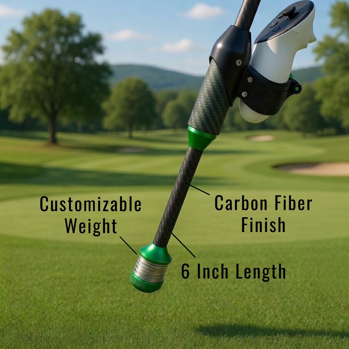 DriVR Elite Chrome - Stepped Steel Weighted Golf Club - Compatible with Quest 2, 3/3s, and ProDeadEyeVREstaliosFitEliteChrome
