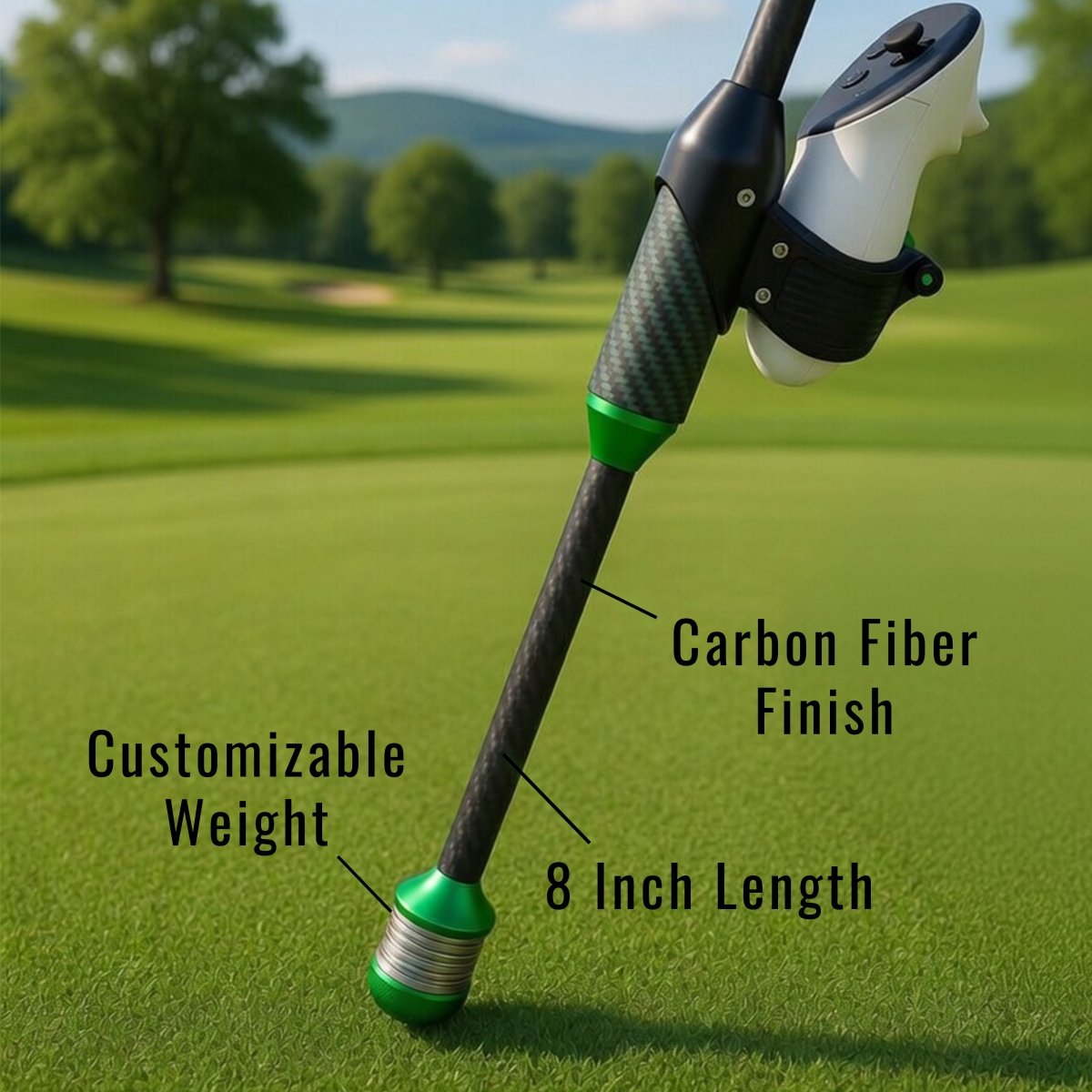 DriVR Elite Chrome - Stepped Steel Weighted Golf Club - Compatible with Quest 2, 3/3s, and ProDeadEyeVREstaliosFitEliteChrome