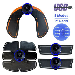 Electrical Muscel Stimulator Massager Abdomen Buttocks Arm Leg Neck Hips Trainer Muscle Toner Fitness Training Workout Equipment
