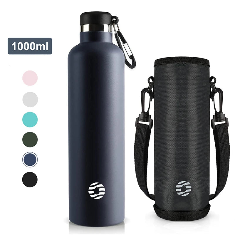 FEIJIAN Stainless Steel Thermos Bottle 1000ml Sports Flask Vacuum Insulated Water Bottle Leak Proof BPA FreeEstaliosFitEstaliosFit183652361;20260421;17768093889tO21