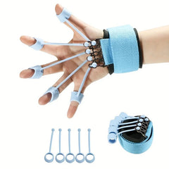 Finger Extensor Exerciser - Silicone Hand Grip Strengthening Trainer with Adjustable Resistance Band, Hand Expander for Enhance
