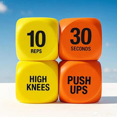Fitness Dice 1-Pair Exercise Dice Game Workout Equipment Funny Strength Training Equipment for Women Teens Squats Push Up Sports