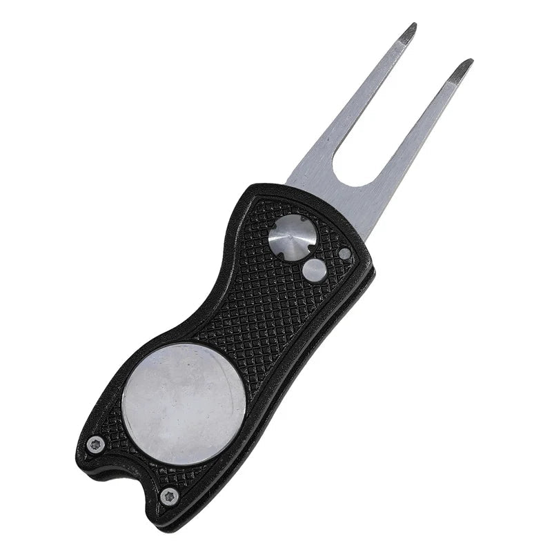 Foldable Golf Divot Repair Tool with Golf Ball Tool Pitch Groove Cleaner Golf Accessories Putting Green Fork Training AidsEstaliosFitEstaliosFit183651772;20260421;1776809331z6H4H