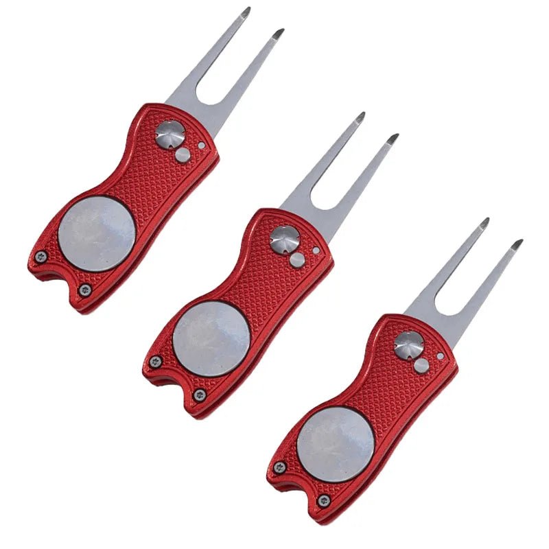 Foldable Golf Divot Repair Tool with Golf Ball Tool Pitch Groove Cleaner Golf Accessories Putting Green Fork Training AidsEstaliosFitEstaliosFit183651774;20260421;1776809331AYLXa