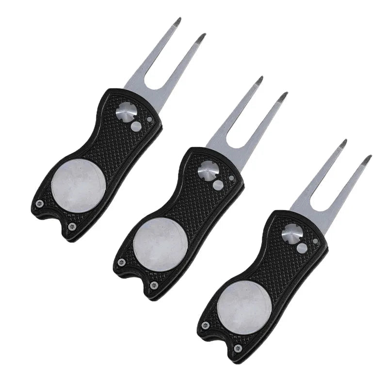 Foldable Golf Divot Repair Tool with Golf Ball Tool Pitch Groove Cleaner Golf Accessories Putting Green Fork Training AidsEstaliosFitEstaliosFit183651777;20260421;1776809331B6MHo