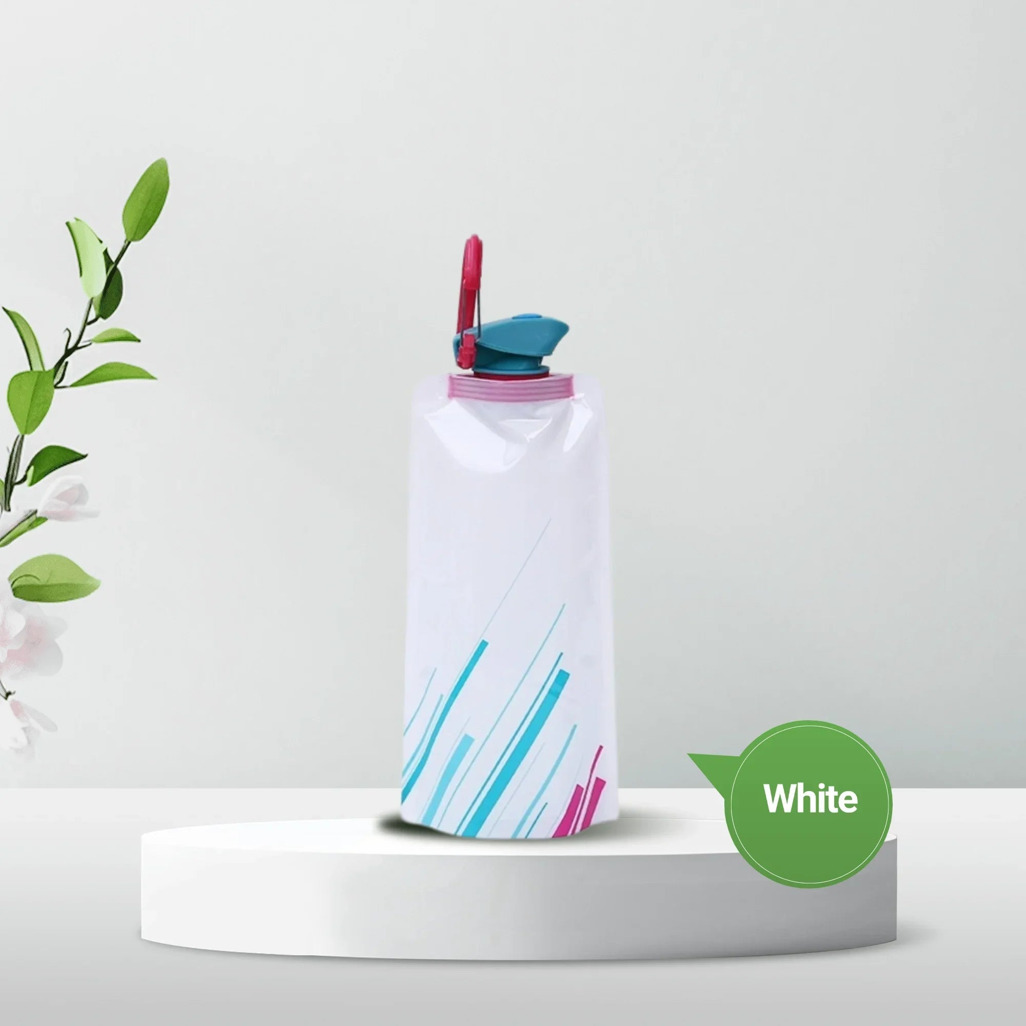 Foldable Water Bottles Flexible Reusable Travel Water Bottle Plastic Water Pouch Soft Flask Water Bag With Carabiner ClipEstaliosFitEstaliosFit183652124;20260421;1776809359teUHT