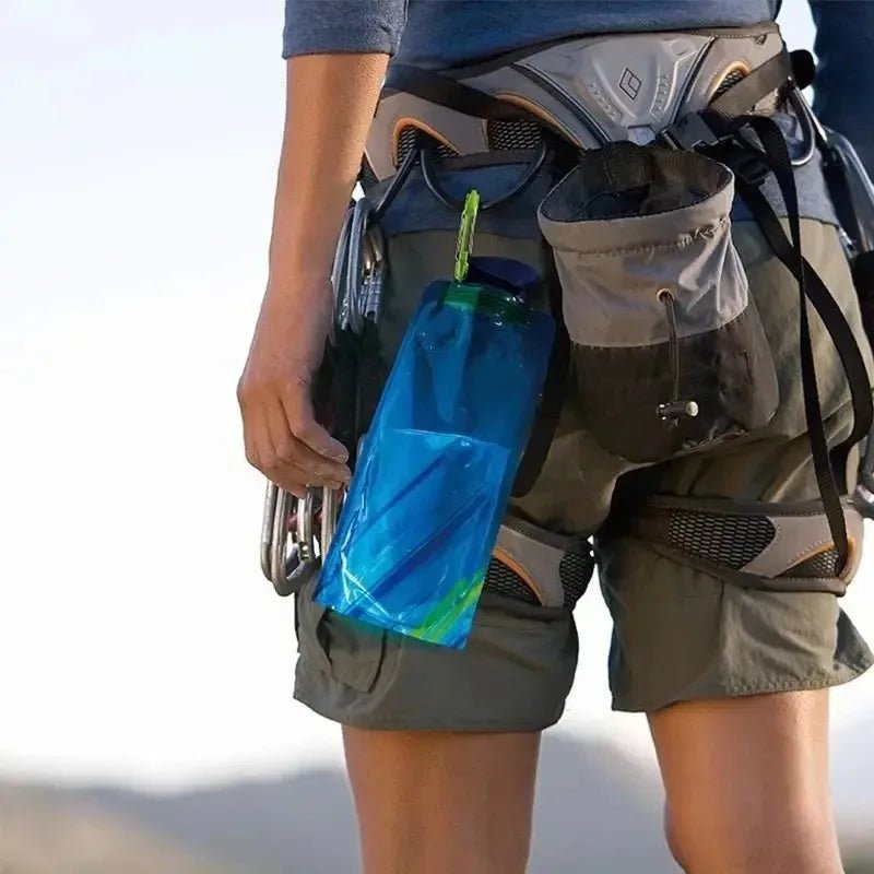 Foldable Water Bottles Flexible Reusable Travel Water Bottle Plastic Water Pouch Soft Flask Water Bag With Carabiner ClipEstaliosFitEstaliosFit183652124;20260421;1776809359teUHT