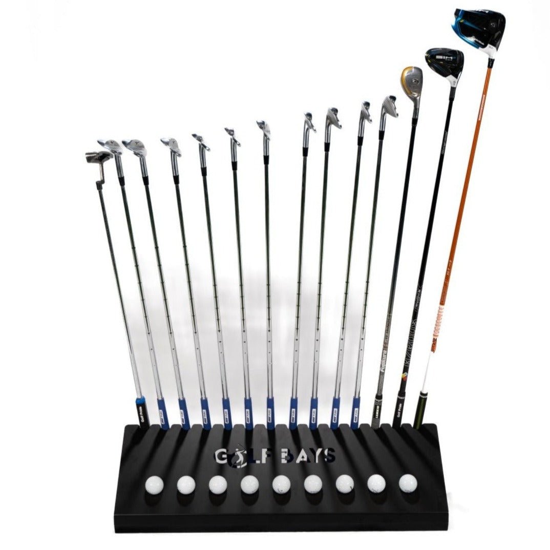 GolfBays Club Display Rack, Holds 14 Clubs & 9 Golf Balls , Indoor Golf StorageGolfbaysUSAGolf StorageEstaliosFitGB000254