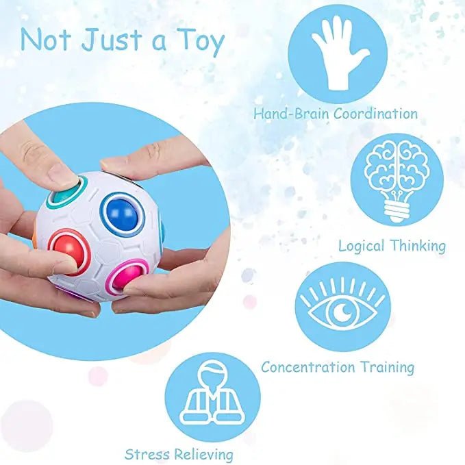 Magic Rainbow Puzzle Ball Speed Cube Ball Fun Stress Reliever Brain Teaser Color Matching 3D Puzzle Toy for Children Teen AdultEstaliosFitEstaliosFit183651841;20260421;1776809340Iq0IU