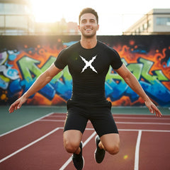 Men Scar Print Compression Shirt Quick Dry Athletic Baselayer