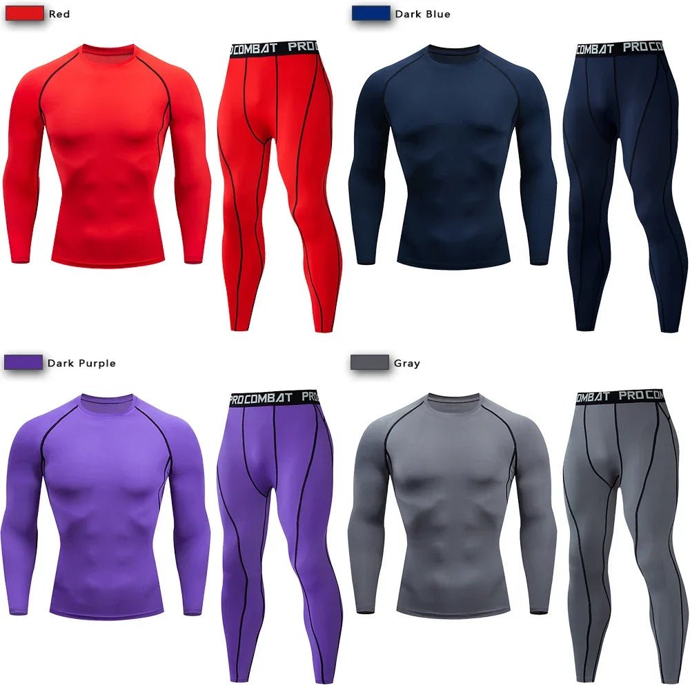 Men's Compression Sportswear Suit GYM Tight Clothes Yoga Sets Workout Jogging MMA Fitness Clothing Tracksuit Pants SportingEstaliosFitEstaliosFit184449541;2026057;1778180388SXarY