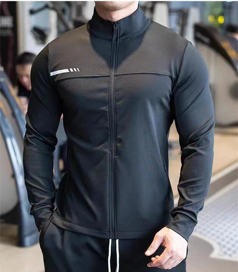 Mens Gym Fitness Tops Casual Jogging Sports Jacket Outdoor Workout Training Sweatshirt zipper Jacket Running Tights Men clothesEstaliosFitEstaliosFit184449427;2026057;1778180385BulnO