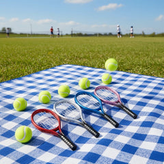Miniature Tennis Racket and Ball Set for Dollhouses
