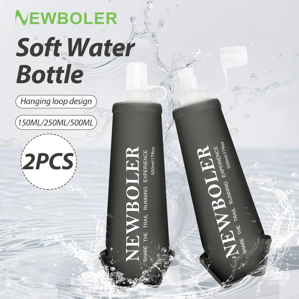 NEWBOLER Water Bottle TPU Folding Soft Flask Sport Water Bottle 150/250/500ml Collapsible Water Bottle Running Camping HikingEstaliosFitEstaliosFit183652281;20260421;1776809384EMiQ6