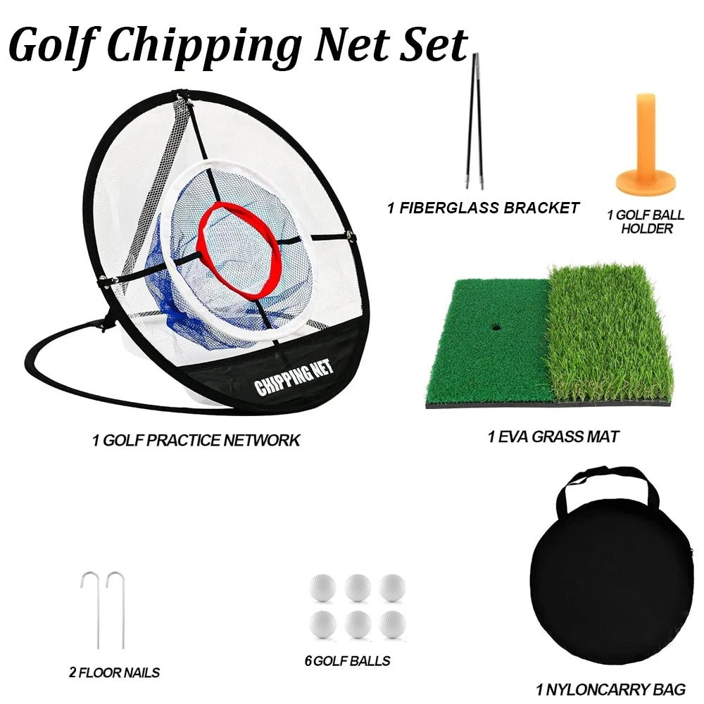 Pop Up Golf Practice Chipping Net with Golf Hitting Mat Training Target Portable Folding Net for Accuracy and Swing PracticeEstaliosFitEstaliosFit183651680;20260421;1776809254LDxUZ
