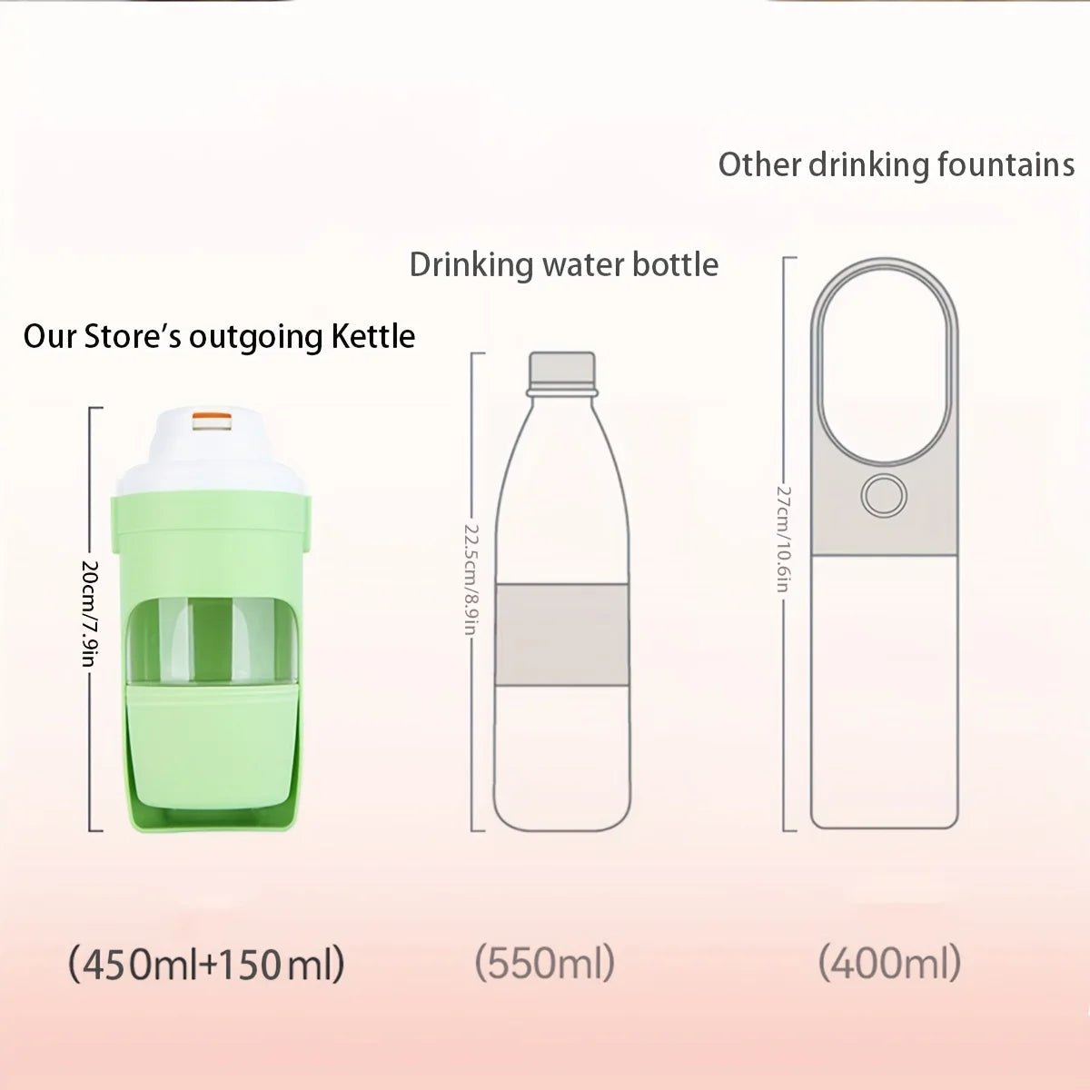 Portable Dog Water Bottle Durable Pet Hydration Dispenser Outdoor Walks Hiking Travel Pet Ergonomic Bottle Dog Water DispenserEstaliosFitEstaliosFit183652311;20260421;17768093891W4gv