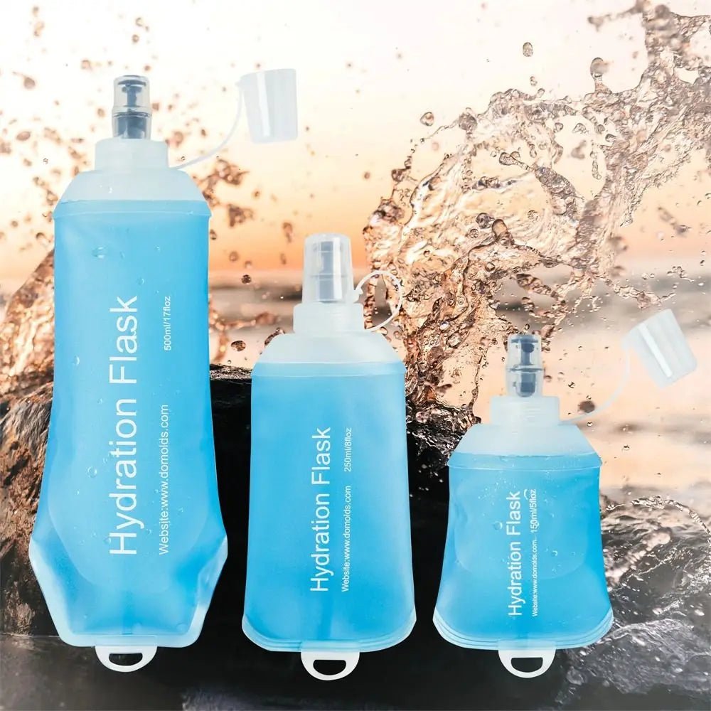 Portable TPU Folding Water Bottle Soft Flask Blue Sport Water Bottle Water Bag Collapsible Water Bottle 500ML 250ML 150MLEstaliosFitEstaliosFit183652278;20260421;1776809363vl1KT