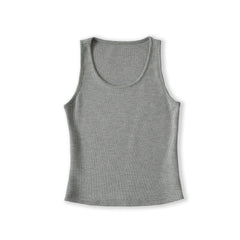 Round neck sleeveless fitness and casual waffle vest