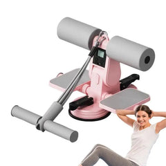 Sit Up Exercise Equipment Core Exerciser With Suction Cups Footrest And Tension Rope Fitness Equipment With Counting Function