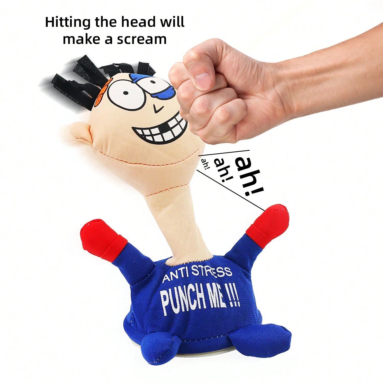 Stress Relief Toys, Desktop Punching Me Doll, Anti Stress Plush Screaming Doll, Comfortable Touching Me Decompress ToysEstaliosFitEstaliosFit183651837;20260421;1776809340apOTl